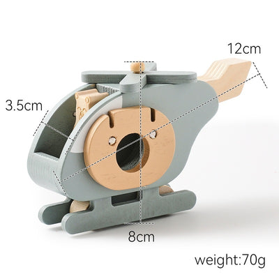 Baby Puzzle Hand Push Sliding Helicopter Toy