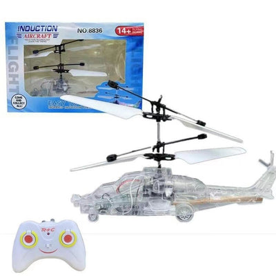 Induction Luminous Transparent Gesture Suspension Helicopter
